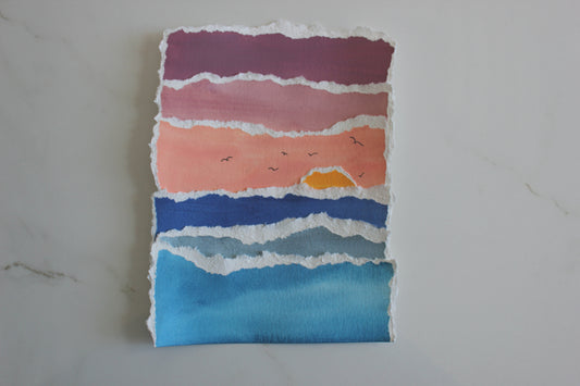 Small Sunrise Ocean Collage